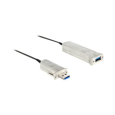 Delock Active Optical - Sada kabelů USB - aktivní, křídlové šrouby - černá