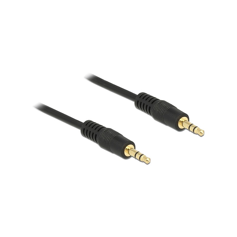 Delock - Audio kabel - mini-phone stereo 3.5 mm s piny (male) do mini-phone stereo 3.5 mm s piny (male) - 3 m - černá