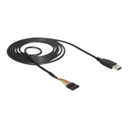 Delock USB TTL Converter - Sériový adaptér - USB 2.0 - sériový - černá