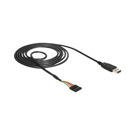 Delock USB TTL Converter - Sériový adaptér - USB 2.0 - sériový - černá