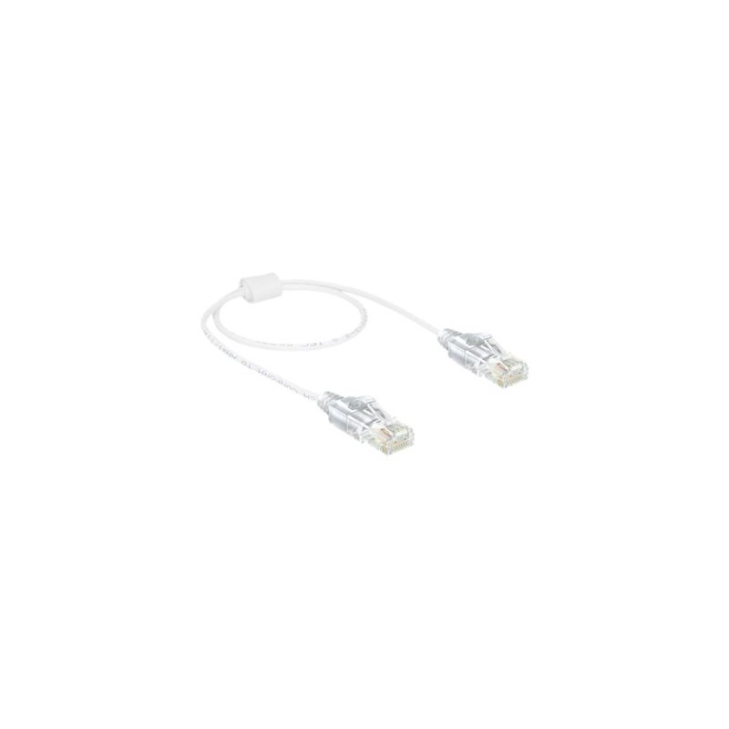 Delock - Patch kabel - RJ-45 (M) do RJ-45 (M) - 50 cm - UTP - CAT 6 - neobsahuje halogen - bílá