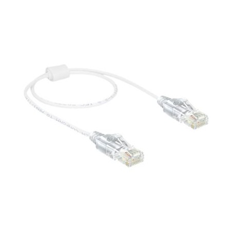 Delock - Patch kabel - RJ-45 (M) do RJ-45 (M) - 50 cm - UTP - CAT 6 - neobsahuje halogen - bílá