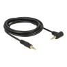 Delock - Audio kabel - mini-phone stereo 3.5 mm s piny (male) do mini-phone stereo 3.5 mm s piny (male) - 3 m - černá - úhlový