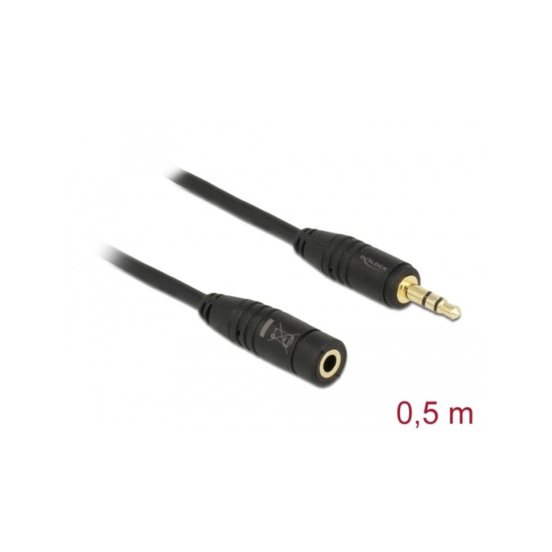 Delock - Prodlužovací šňůra audio - mini-phone stereo 3.5 mm se zdířkami (female) do mini-phone stereo 3.5 mm s piny (mal… 83762