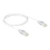 Delock - Patch kabel - RJ-45 (M) do RJ-45 (M) - 2 m - UTP - CAT 6 - provedení bez hrbolků - bílá