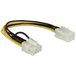 Delock - Elektrický kabel - 8 pinů interní napájení (M) do 6 pinů interní napájení (F) - 20 cm