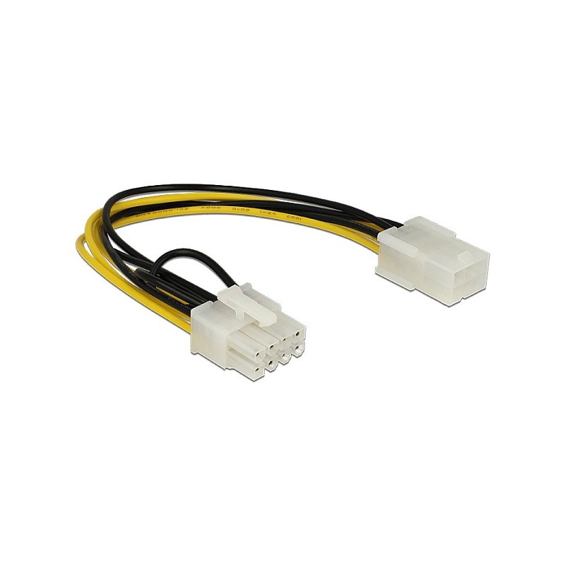Delock - Elektrický kabel - 8 pinů interní napájení (M) do 6 pinů interní napájení (F) - 20 cm