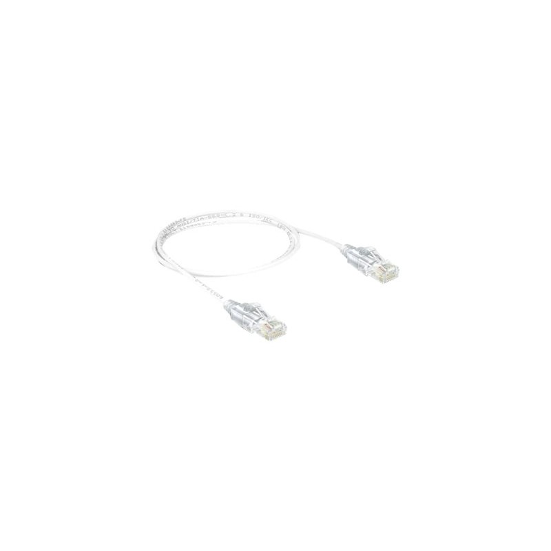 Delock - Patch kabel - RJ-45 (M) do RJ-45 (M) - 1 m - UTP - CAT 6 - neobsahuje halogen - bílá