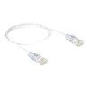 Delock - Patch kabel - RJ-45 (M) do RJ-45 (M) - 1 m - UTP - CAT 6 - neobsahuje halogen - bílá
