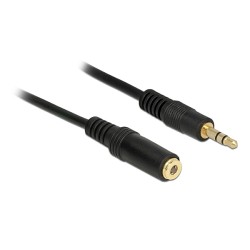 Delock - Prodlužovací šňůra audio - mini-phone stereo 3.5 mm se zdířkami (female) do mini-phone stereo 3.5 mm s piny (male) - 2