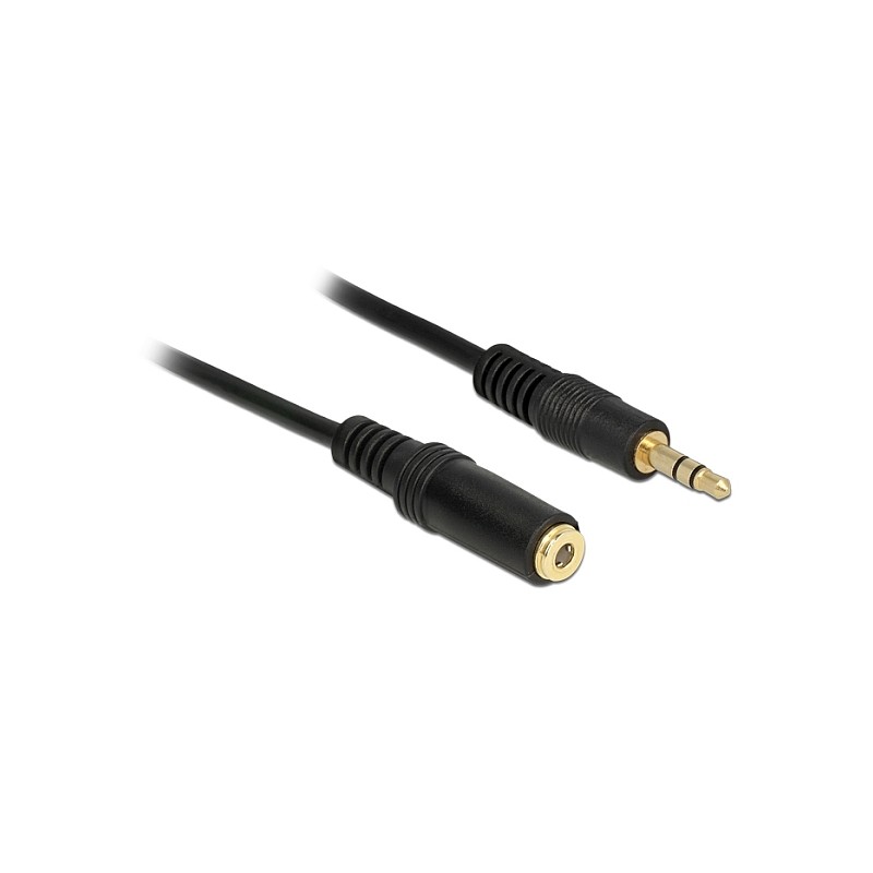 Delock - Prodlužovací šňůra audio - mini-phone stereo 3.5 mm se zdířkami (female) do mini-phone stereo 3.5 mm s piny (male) - 1