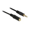 Delock - Prodlužovací šňůra audio - mini-phone stereo 3.5 mm se zdířkami (female) do mini-phone stereo 3.5 mm s piny (male) - 1