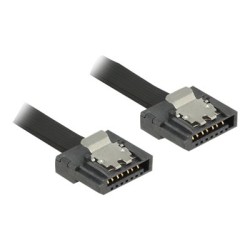 Delock FLEXI - Kabel SATA - Serial ATA 150/300/600 - SATA (M) do SATA (M) - 70 cm - opatřený západkou - černá