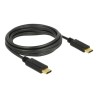 Delock - USB kabel - 24 pin USB-C (M) do 24 pin USB-C (M) - USB 2.0 - 3 A - 3 m - černá