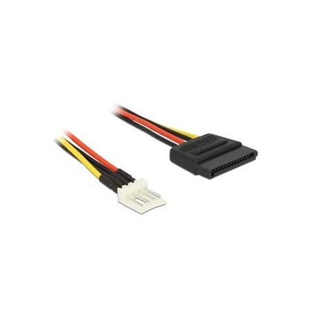 Delock - Elektrický kabel - 4 pinový mini-napájecí konektor (M) do SATA napájení (M) - 24 cm