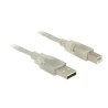 Delock - Kabel USB - USB typ B (M) do USB (M) - USB 2.0 - 3 m - průhledná