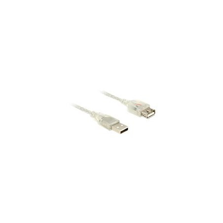 Delock - Prodlužovací šňůra USB - USB (F) do USB (M) - USB 2.0 - 3 m - průhledná