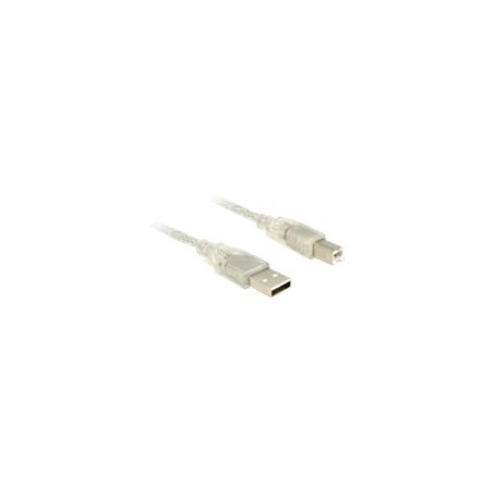 Delock - Kabel USB - USB typ B (M) do USB (M) - USB 2.0 - 2 m - průhledná