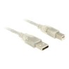 Delock - Kabel USB - USB typ B (M) do USB (M) - USB 2.0 - 2 m - průhledná