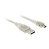 Delock - Kabel USB - mini-USB typ B (M) do USB (M) - USB 2.0 - 2 m - průhledná