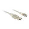 Delock - Kabel USB - Micro USB typ B (M) do USB (M) - USB 2.0 - 50 cm - průhledná
