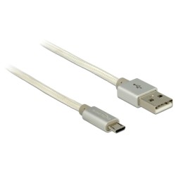 Delock - Kabel USB - Micro USB typ B (M) do USB (M) - USB 2.0 - 2 m - bílá