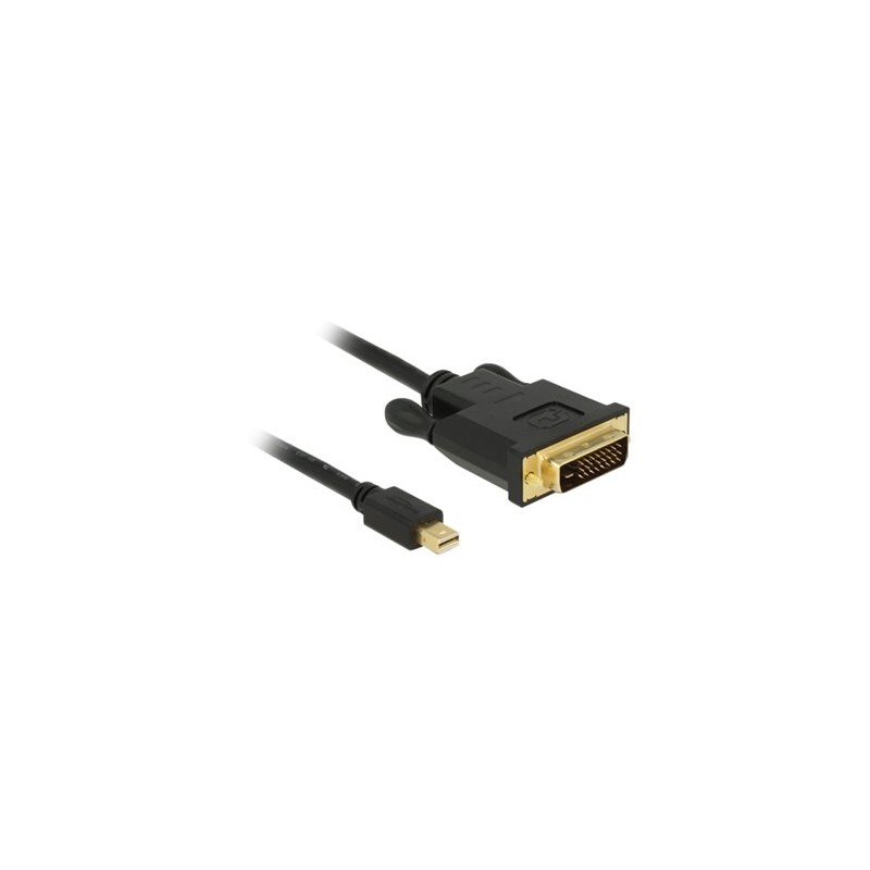 Delock - Kabel adaptéru - jeden spoj - Mini DisplayPort (M) do DVI-D (M) - DisplayPort 1.1 - 1 m - pasivní, křídlové šrouby