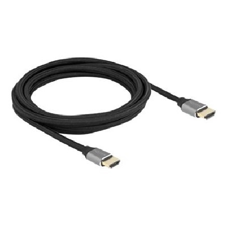 Delock - Ultra High Speed - HDMI kabel - HDMI s piny (male) do HDMI s piny (male) - 3 m - trojnásobně stíněný - šedá - kontakty