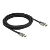 Delock - Ultra High Speed - HDMI kabel - HDMI s piny (male) do HDMI s piny (male) - 3 m - trojnásobně stíněný - šedá - kontakty