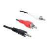 Delock - Audio kabel - RCA x 2 s piny (male) do mini-phone stereo 3.5 mm s piny (male) - 1.5 m - černá