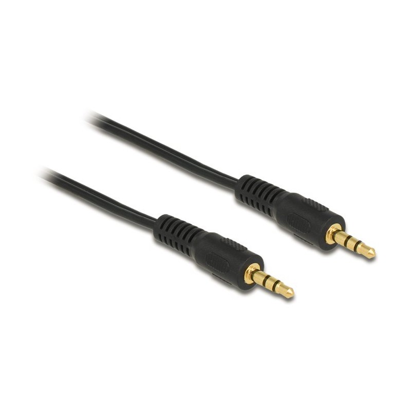 Delock - Audio kabel - mini-phone stereo 3.5 mm s piny (male) do mini-phone stereo 3.5 mm s piny (male) - 2.5 m - černá