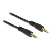 Delock - Audio kabel - mini-phone stereo 3.5 mm s piny (male) do mini-phone stereo 3.5 mm s piny (male) - 2.5 m - černá