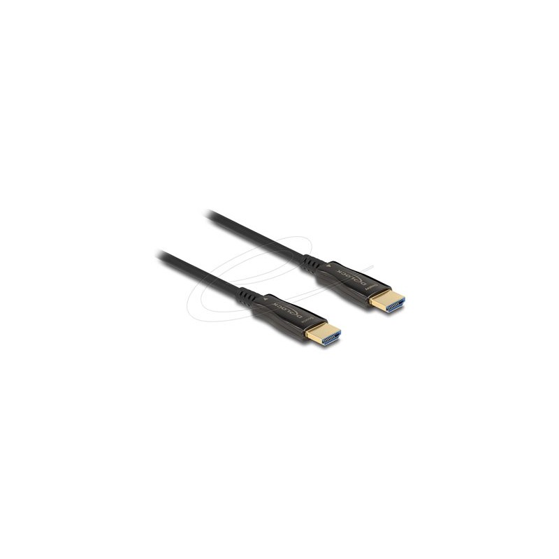 Delock - High Speed - HDMI kabel - HDMI s piny (male) do HDMI s piny (male) - 5 m - hybridní med/optické vlákno - cerná