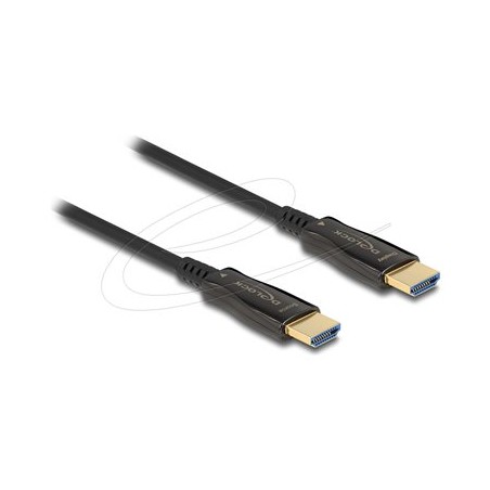 Delock - High Speed - HDMI kabel - HDMI s piny (male) do HDMI s piny (male) - 5 m - hybridní med/optické vlákno - cerná