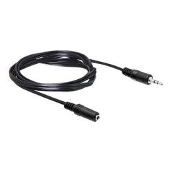 Delock - Prodlužovací šňůra audio - mini-phone stereo 3.5 mm se zdířkami (female) do mini-phone stereo 3.5 mm s piny (male) - 3