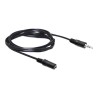 Delock - Prodlužovací šňůra audio - mini-phone stereo 3.5 mm se zdířkami (female) do mini-phone stereo 3.5 mm s piny (male) - 3