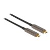Delock - Kabel video/audio - 24 pin USB-C s piny (male) do 24 pin USB-C s piny (male) - 30 m - optické vlákno - černá - Active