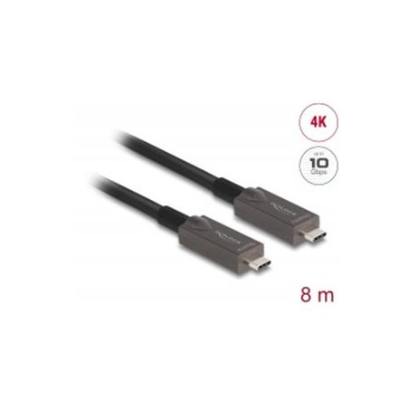 Delock - USB kabel - 24 pin USB-C (M) do 24 pin USB-C (M) - USB 3.2 Gen 2 / DisplayPort 1.4 - 20 V - 3 A - 8 m - Active Optical