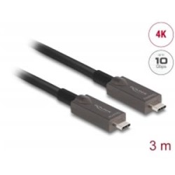 Delock - USB kabel - 24 pin USB-C (M) do 24 pin USB-C (M) - USB 3.2 Gen 2 / DisplayPort 1.4 - 20 V - 3 A - 3 m - Active Optical
