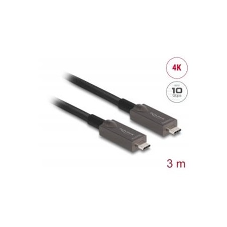 Delock - USB kabel - 24 pin USB-C (M) do 24 pin USB-C (M) - USB 3.2 Gen 2 / DisplayPort 1.4 - 20 V - 3 A - 3 m - Active Optical