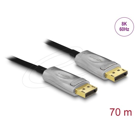 Delock - Kabel DisplayPort - DisplayPort (M) s jazýčkem do DisplayPort (M) s jazýčkem - DisplayPort 1.4 - 70 m - neobsahuje