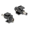 Delock - Adaptér napájení - DC jack 5,5 x 2,1 mm (F) do DC jack 5,5 x 2,1 mm (M) - konektor keystone - cerná