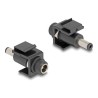 Delock - Adaptér napájení - DC jack 5,5 x 2,1 mm (F) do DC jack 5,5 x 2,5 mm (M) - konektor keystone - cerná