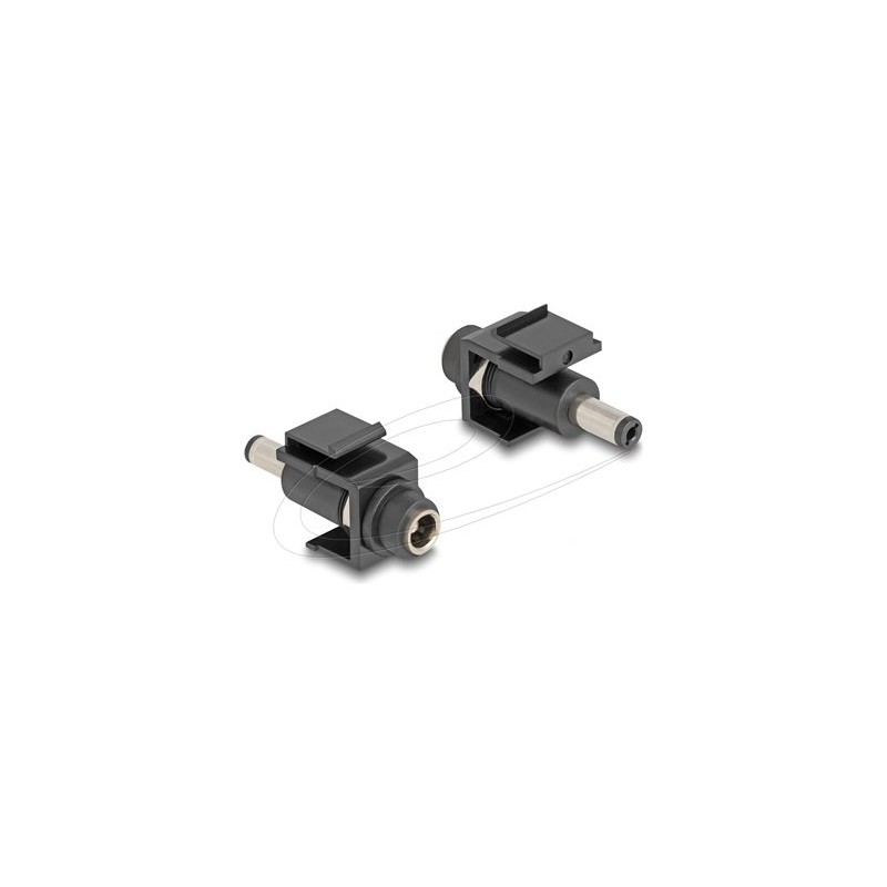 Delock - Modul - napájecí DC jack 5,5 mm (ID: 2,5 mm) - cerná