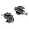 Delock - Modul - napájecí DC jack 5,5 mm (ID: 2,5 mm) - cerná