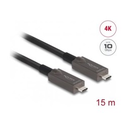 Delock - USB kabel - 24 pin USB-C (M) do 24 pin USB-C (M) - USB 3.2 Gen 2 / DisplayPort 1.4 - 20 V - 3 A - 15 m - aktivní, USB