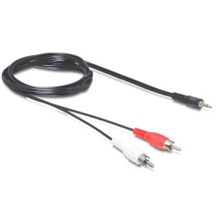 Delock - Audio kabel - mini-phone stereo 3.5 mm s piny (male) do mini-phone stereo 3.5 mm s piny (male) - 5 m - černá 84212