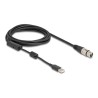 Delock - Microphone cable - USB s piny (male) do XLR3 se zdírkami (female) - 3 m - cerná/stríbrná