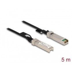 Delock - Kabel pro přímé připojení - SFP+ (M) do SFP+ (M) - 5 m - 5.8 mm - diaxiální - SFF-8431/SFF-8432 - pasivní - černá