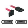 Delock - Kabel SATA - Serial ATA 150/300 - SATA (F) do SATA (F) - 50 cm - úhlový konektor, přímý konektor - červená